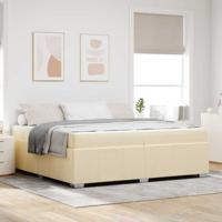 Bedframe Crème 200 x 200 cm Stof