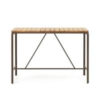 Kave Home - Salguer outdoor hoge tafel in massief acaciahout en bruin