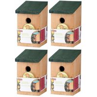 4x Vogelhuisjes houten nestkastjes van 22 cm - thumbnail