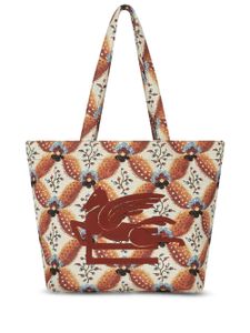 ETRO medium Floralia-print jacquard tote bag - Marron