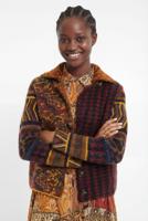 Gebreid boho-vest - BROWN - M