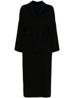 Daniela Gregis manteau en laine à taille ceinturée - Noir