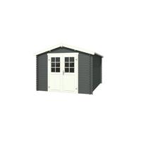 Blokhut Norah 275x380 Carbon Grey-Wit - Outdoor life