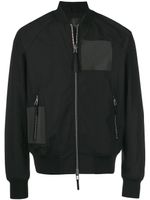 Emporio Armani veste bomber à détails contrastants - Noir