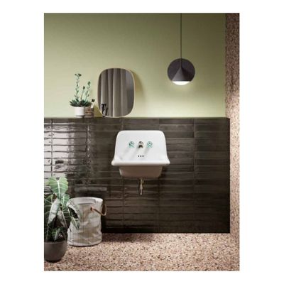 Del Conca Frammenti Wandtegel | 7.5x40 cm | Glans Zwart