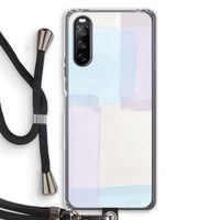 Square pastel: Sony Sony Xperia 10 III Transparant Hoesje met koord