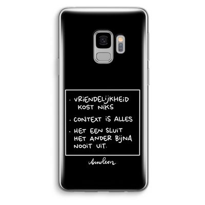 Mijn Motto's: Samsung Galaxy S9 Transparant Hoesje