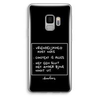 Mijn Motto's: Samsung Galaxy S9 Transparant Hoesje