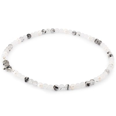 Trollbeads TSTNE-00003 Dromen van Balans zilver-kwarts-onyx-zoetwaterparel