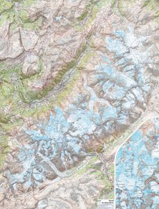 Wandkaart Mont Blanc 100 x 131 cm | IGN - Institut Géographique National