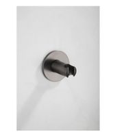 Handdouchehouder SaniClear Plus | Messing | Rond | Verouderd ijzer - gunmetal
