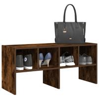 VidaXL Schoenenrek stapelbaar 89,5x30x40 cm gerookt eikenkleurig