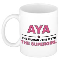 Aya cadeau mok - Woman Myth Supergirl - naam koffiemok - 300 ml - collega - moederdag