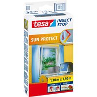 1x Tesa vliegenhor/insectenhor met zonwering zwart 1,3 x 1,5 meter   - - thumbnail
