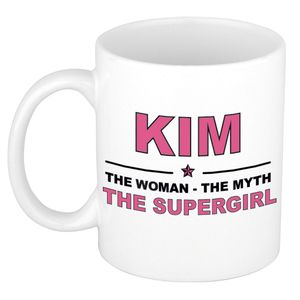 Kim The woman, The myth the supergirl cadeau koffie mok / thee beker 300 ml