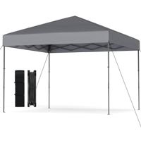 3x3 m Pop-up Paviljoen met Draagtas & UV50+ in Hoogte Verstelbaar Opvouwpaviljoen Grijs