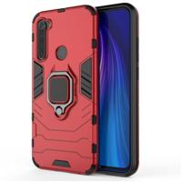 Voor Redmi Note8 Pro PC + TPU schokbestendige beschermhoes met magnetische ring houder (rood)