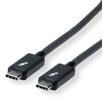 ROLINE Thunderbolt™ 3 kabel, 20G, 5A, M/M, zwart, 2 m - thumbnail