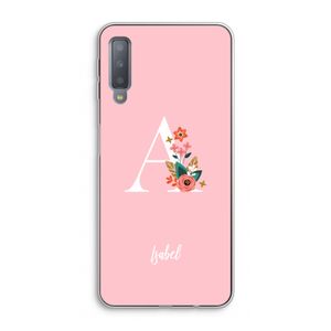 Pink Bouquet: Samsung Galaxy A7 (2018) Transparant Hoesje