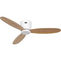 CasaFan ECO PLANO II 112 WE-EN WiFi Flügel Eiche natur Plafondventilator 13 W (Ø x h) 112 cm x 160 mm Wit Met afstandsbediening, Timer, Met wintermodus,