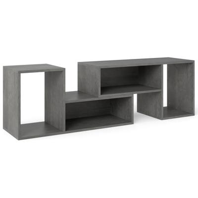 2-delige TV-kast Vrije Combinatie TV-tafel voor Televisies tot 60 inch TV-kast Grijs