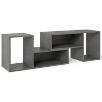 2-delige TV-kast Vrije Combinatie TV-tafel voor Televisies tot 60 inch TV-kast Grijs