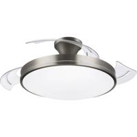 Philips LED Atlas Plafondventilator 28 W, 35 W (Ø x h) 490 mm x 418 mm Nikkel