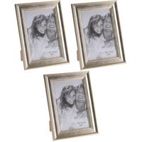 3x Gouden glanzende fotolijsten/fotoframes 14 x 19 cm