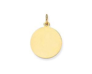 Glow 242.0030.16 Hanger Graveerplaatje Rond geelgoud 16 mm