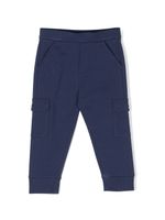 Moncler Enfant pantalon cargo à patch logo - Bleu