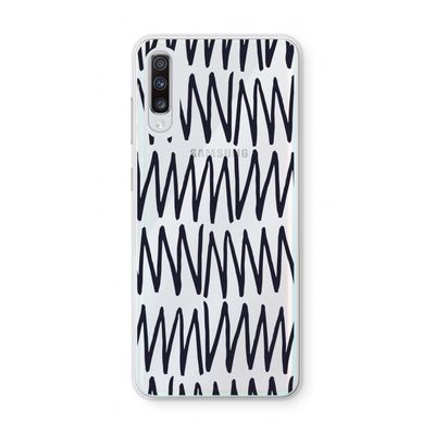 Marrakech Zigzag: Samsung Galaxy A70 Transparant Hoesje
