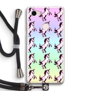 Musketon Unicorn: Pixel 3 Transparant Hoesje met koord