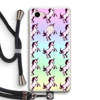 Musketon Unicorn: Pixel 3 Transparant Hoesje met koord