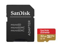 SanDisk Extreme microSDHC 32 GB geheugenkaart UHS-I U3, Class 10, V30, A2, incl. Adapter - thumbnail