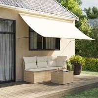 VidaXL Luifel uittrekbaar 300x150 cm stof en staal crèmekleurig VidaXL Luifel uittrekbaar 300x150 cm stof en staal crèmekleurig