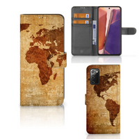 Samsung Galaxy Note 20 Flip Cover Wereldkaart