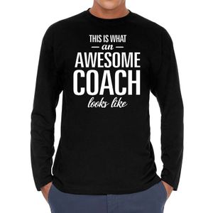 Awesome coach cadeau t-shirt long sleeves zwart heren 2XL  -