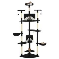 VidaXL Kattenkrabpaal met sisal krabpalen 203 cm zwart en wit