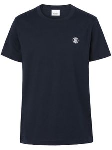 Burberry t-shirt en coton à logo TB brodé - Bleu