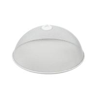 Voedselkap - rond - 30 cm - wit - metaal - vliegenkap