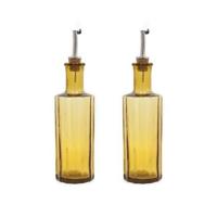 Brût Homeware, Set van 2 Olie|Azijn Fles set 30 CL, amber bruin