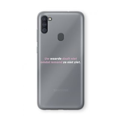uw waarde daalt niet: Samsung Galaxy A11 Transparant Hoesje
