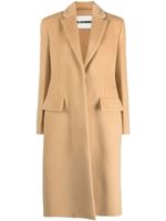 Jil Sander virgin-wool single-breasted coat - Tons neutres