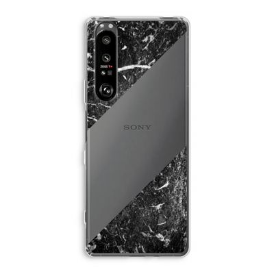 Zwart marmer: Sony Xperia 1 III Transparant Hoesje