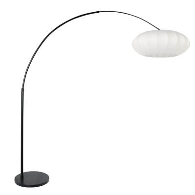 Steinhauer BooglampSparkled Light zwart met witte kap - 3807ZW