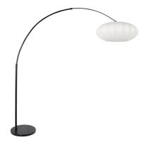 Steinhauer BooglampSparkled Light zwart met witte kap - 3807ZW
