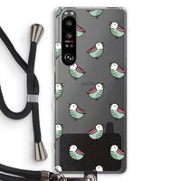 Vogeltjes: Sony Xperia 1 III Transparant Hoesje met koord