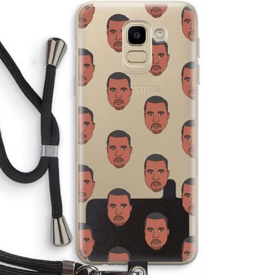 Kanye Call Me?: Samsung Galaxy J6 (2018) Transparant Hoesje met koord