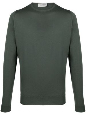 John Smedley pull Marcus en laine vierge - Vert
