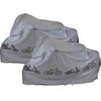 Dunlop fiets beschermhoes - 2x - 180 x 100 cm - grijs - waterafstotend - uv-bestendig - fietshoes Dunlop fiets beschermhoes - 2x - 180 x 100 cm - grijs - waterafstotend - uv-bestendig - fietshoes